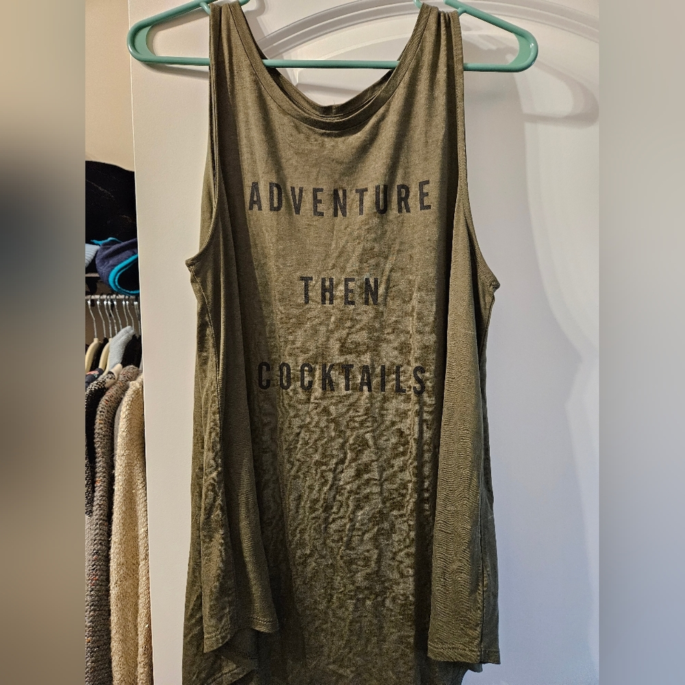 Adventure Then Cocktails Women's Tank Top Old Navy Size Large